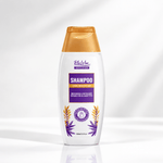 A 100ml bottle of Blue Won Moisturize Shampoo, featuring a white bottle with a metallic gold cap and a purple and gold label, set against a clean white background with soft shadows.