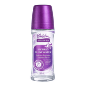 Bluwon hybrid alum water roll-on bottle with purple cap on a white background